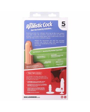 Фалоімітатор Doc Johnson The Realistic Cock ULTRASKYN - 5 Inch with Balls Chocolate Фалоімітатор Doc Johnson The Realistic Cock ULTRASKYN - 5 Inch with Balls Chocolate