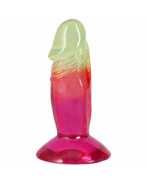 Дилдо Doc Johnson Crystal Jellies - 4.5 Inch Classic Dong - Rainbow