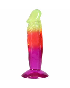 Дилдо Doc Johnson Crystal Jellies - 6.5 Inch Classic Dong - Rainbow