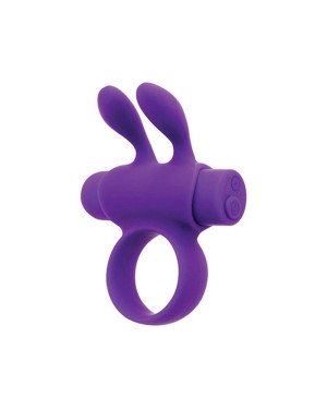 Ерекційне віброкільце S Pleasures Premium Rabbit Ring фіолетове, зі знімною віброкулею та вушками