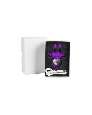 Ерекційне віброкільце S Pleasures Premium Rabbit Ring фіолетове, зі знімною віброкулею та вушками Ерекційне віброкільце S Pleasures Premium Rabbit Ring фіолетове, зі знімною віброкулею та вушками