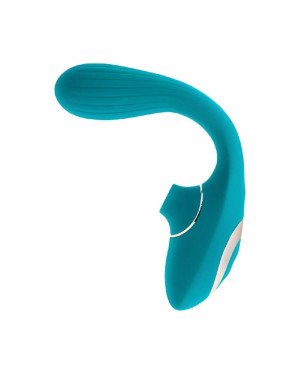 Вібратор S Pleasures Dual Suction - Turquoise