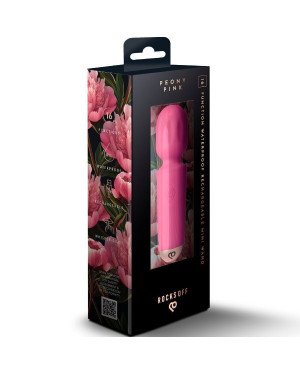 Вібромасажер Rocks Off Mini Wand Peony Pink, 16 режимів