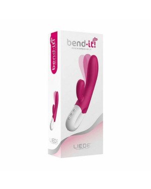Вібратор-кролик Liebe Bend It Plus Rechargeable Cerise, гнучкий, 2 мотори, 10 режимів Вібратор-кролик Liebe Bend It Plus Rechargeable Cerise, гнучкий, 2 мотори, 10 режимів