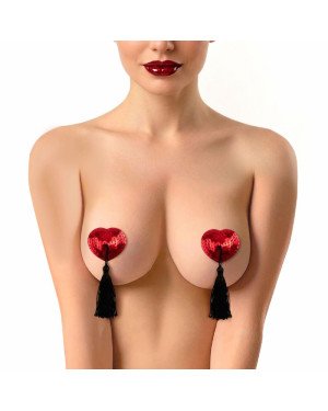Пестис-сердечки з кісточками Art of Sex - Sparkling Hearts, червоний