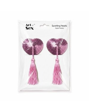 Пестис-сердечки з кісточками Art of Sex - Sparkling Hearts, рожевий