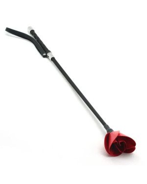 Стек Liebe Seele Flower Rhythm - Black and Red Leather Flowers Riding Crop