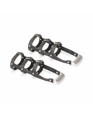 Шкіряна портупея для гомілкостопу зі шпорами Liebe Seele Leather High Heel Ankle Harness Silver