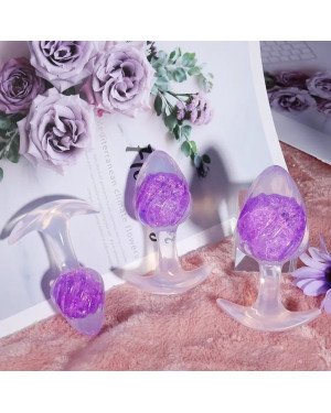 Анальна пробка Liebe Seele Icecream-shaped Crystal Anal Plug - Purple Small