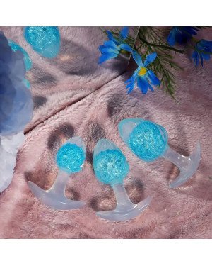 Анальна пробка Liebe Seele Icecream-shaped Crystal Anal Plug - Blue Small