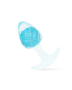 Анальна пробка Liebe Seele Icecream-shaped Crystal Anal Plug - Blue Medium