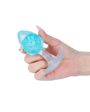 Анальна пробка Liebe Seele Icecream-shaped Crystal Anal Plug - Blue Medium