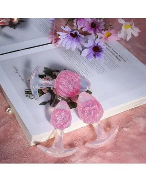 Анальна пробка Liebe Seele Icecream-shaped Crystal Anal Plug - Pink Small