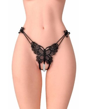 Трусики з перлинами Fashion Secret Natasha Black