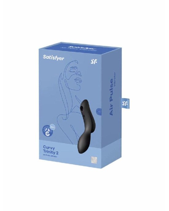 Вакуумний стимулятор з вібрацією Satisfyer Curvy Trinity 2 Black Вакуумний стимулятор з вібрацією Satisfyer Curvy Trinity 2 Black