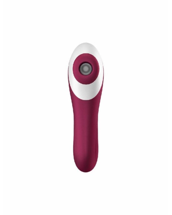Вакуумний стимулятор із вібрацією Satisfyer Dual Crush Wine Red Вакуумний стимулятор із вібрацією Satisfyer Dual Crush Wine Red