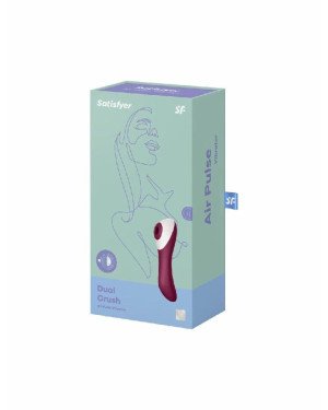 Вакуумний стимулятор із вібрацією Satisfyer Dual Crush Wine Red