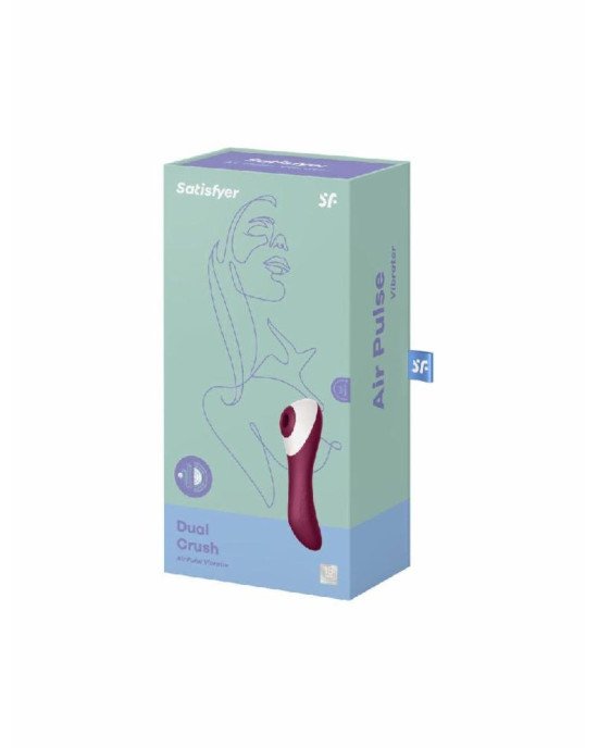 Вакуумний стимулятор із вібрацією Satisfyer Dual Crush Wine Red Вакуумний стимулятор із вібрацією Satisfyer Dual Crush Wine Red