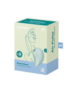 Вакуумний кліторальний стимулятор із вібрацією Satisfyer Pearl Diver Mint