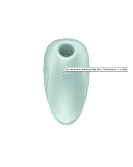 Вакуумний кліторальний стимулятор із вібрацією Satisfyer Pearl Diver Mint Вакуумний кліторальний стимулятор із вібрацією Satisfyer Pearl Diver Mint