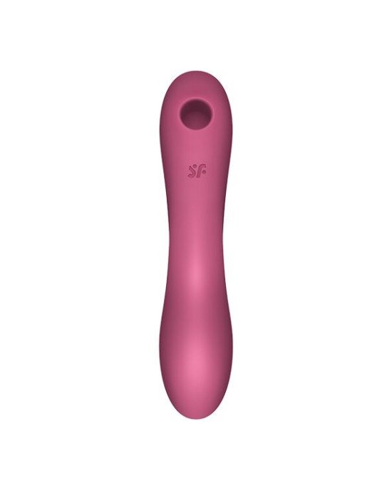 Вакуумний стимулятор із вібрацією Satisfyer Curvy Trinity 3 Red Вакуумний стимулятор із вібрацією Satisfyer Curvy Trinity 3 Red