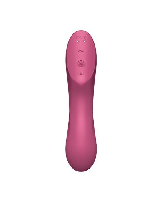 Вакуумний стимулятор із вібрацією Satisfyer Curvy Trinity 3 Red Вакуумний стимулятор із вібрацією Satisfyer Curvy Trinity 3 Red