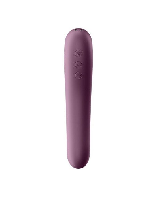 Вакуумний стимулятор з вібрацією Satisfyer Dual Kiss Wine Red Вакуумний стимулятор з вібрацією Satisfyer Dual Kiss Wine Red