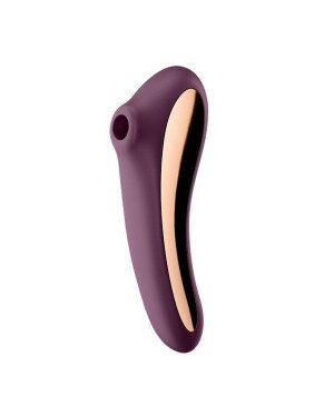 Вакуумний стимулятор з вібрацією Satisfyer Dual Kiss Wine Red