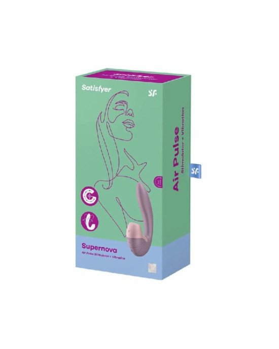 Вакуумний вібратор Satisfyer Supernova Old Rose, 2 положення ствола Вакуумний вібратор Satisfyer Supernova Old Rose, 2 положення ствола
