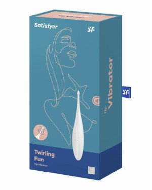 Вібратор для клітора Satisfyer Twirling Fun White Вібратор для клітора Satisfyer Twirling Fun White