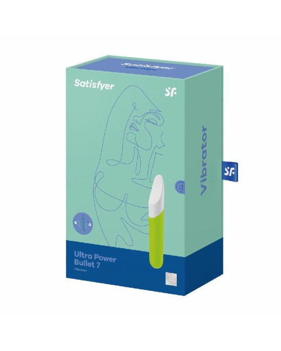 Мінівібратор із гнучким язичком Satisfyer Ultra Power Bullet 7 Green Мінівібратор із гнучким язичком Satisfyer Ultra Power Bullet 7 Green