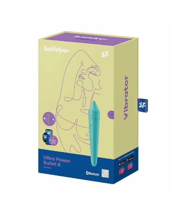 Смарт мінівібратор Satisfyer Ultra Power Bullet 8 Turquoise Смарт мінівібратор Satisfyer Ultra Power Bullet 8 Turquoise