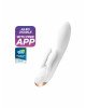 Смарт вібратор-кролик із подвійним відростком Satisfyer Double Flex White