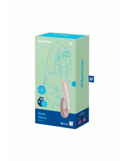Смарт вібратор кролик із підігрівом Satisfyer Heat Wave Mauve