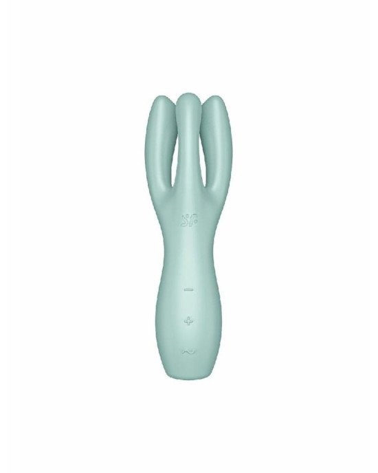 Кліторальний вібратор Satisfyer Threesome 3 Mint з трьома пальчиками Кліторальний вібратор Satisfyer Threesome 3 Mint з трьома пальчиками