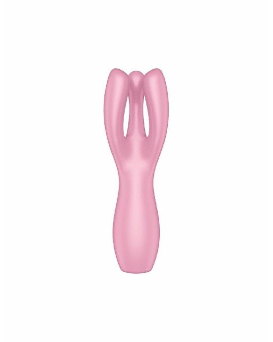 Кліторальний вібратор Satisfyer Threesome 3 Pink з трьома пальчиками Кліторальний вібратор Satisfyer Threesome 3 Pink з трьома пальчиками