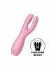 Кліторальний вібратор Satisfyer Threesome 3 Pink з трьома пальчиками Кліторальний вібратор Satisfyer Threesome 3 Pink з трьома пальчиками
