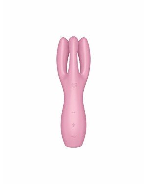 Кліторальний вібратор Satisfyer Threesome 3 Pink з трьома пальчиками Кліторальний вібратор Satisfyer Threesome 3 Pink з трьома пальчиками