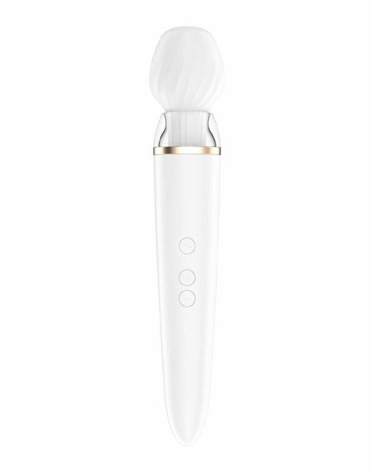Смарт вібромасажер зі змінною головкою Satisfyer Double Wand-er Смарт вібромасажер зі змінною головкою Satisfyer Double Wand-er