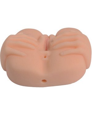 Мастурбатор Вагіна-Анус Delicate hand masturbator без вібрації тілесний