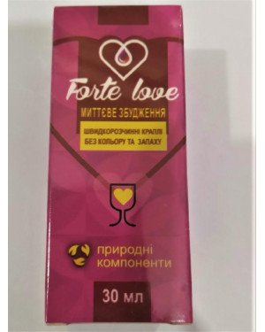 Збудливий засіб для жінок, збудливі краплі для жінок forte love 30 мл 1 шт
