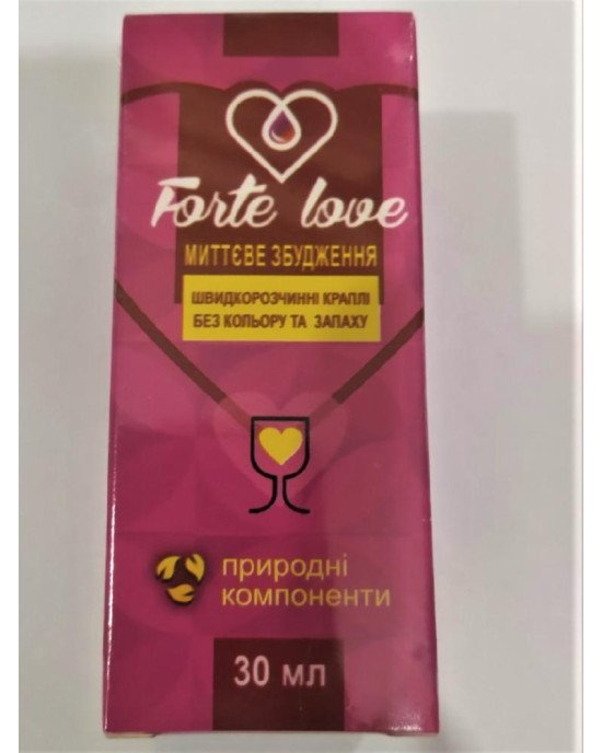 Збудливий засіб для жінок, збудливі краплі для жінок forte love 30 мл 1 шт Збудливий засіб для жінок, збудливі краплі для жінок forte love 30 мл 1 шт