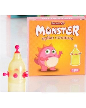 Презерватив Recare MONSTER Pink+Yellow Snick (1шт)