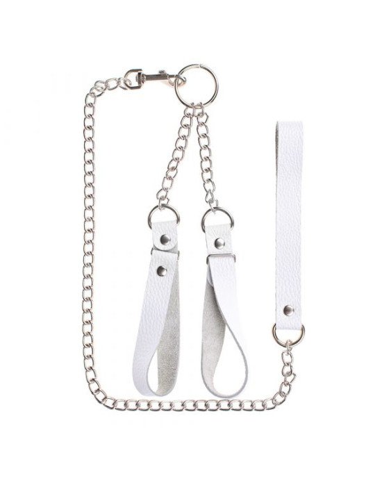 Наручники з повідцем Gentle Hold, White Наручники з повідцем Gentle Hold, White