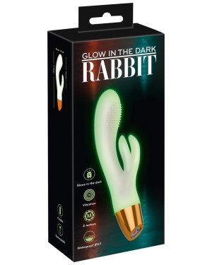 Вібратор, що світиться в темряві Glow in the dark Rabbit 10 режимів вібрації