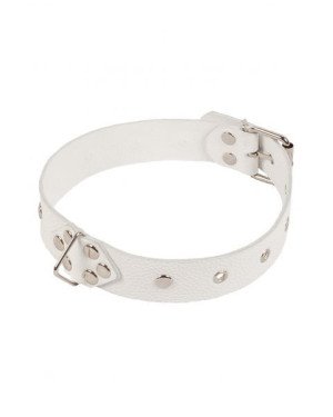 Нашийник Leather Restraints Collar, White
