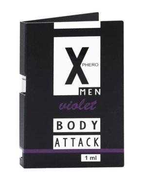 Духи з феромонами для чоловіків X phero Men Violet Body Attack, 1 ml