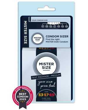 Презервативи Mister Size Test Package Medium-3 різних розмірів 53 мм - 57 мм - 60 мм
