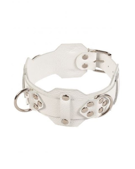 Нашийник VIP Leather Collar, White Нашийник VIP Leather Collar, White