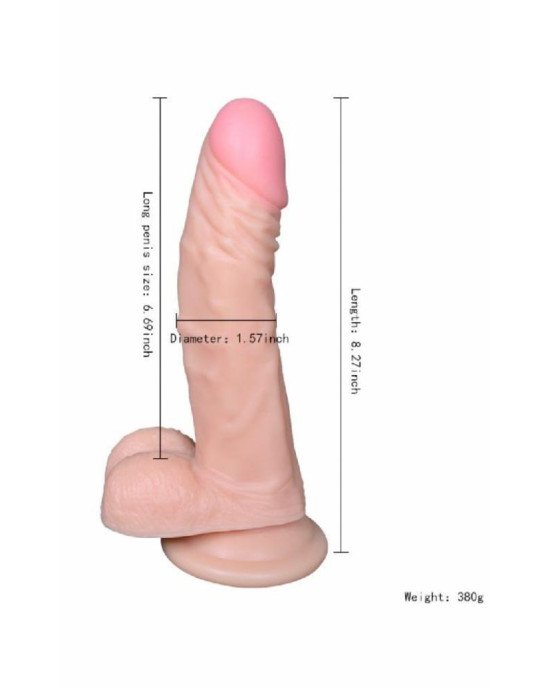 Фалоімітатор Magic Dream Lifelike Rubber Dildo тілесний на присосці